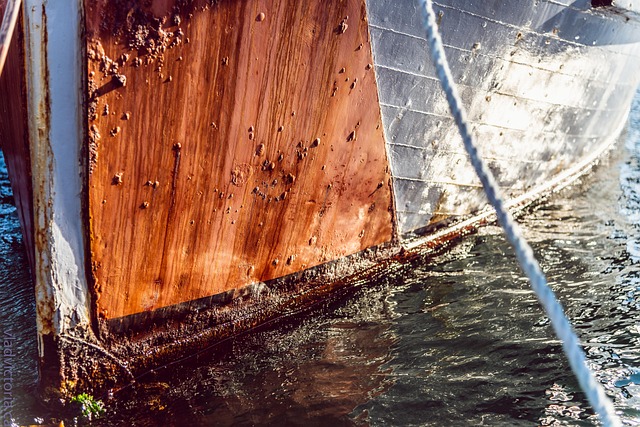 coques d'un bateau avec différentes couches